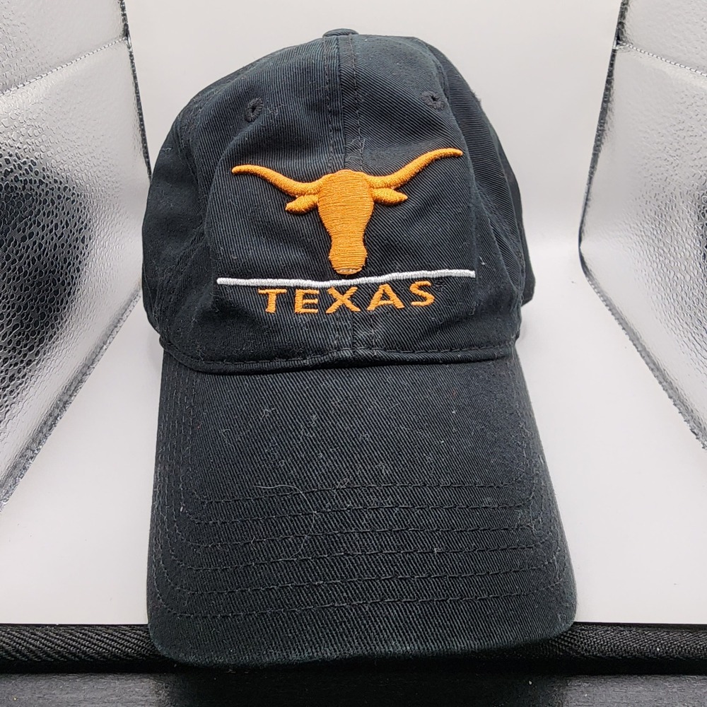 Texas Longhorns Legacy Hat Adult OSFM Black‎ Embroidered Logo Adjustable Cap